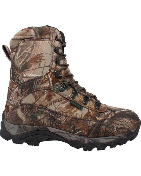Ad Tec Men's 10" Real Tree Camo Waterproof 800G Hunting Boots, Camouflage, hi-res
