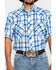 Image #4 - Resistol Men's Blue Vallecito Large Plaid Short Sleeve Western Shirt, , hi-res