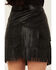 Image #4 - Idyllwind Women's Irene Fringe Faux Leather Skirt, Black, hi-res