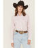Image #1 - Cowboygirl by Jenna Paulette Women's Solid Long Sleeve Pearl Snap Western Shirt, Lavender, hi-res