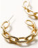 Image #2 - Shyanne Women's Golden Charm Roped Chain Statement Earrings, Gold, hi-res