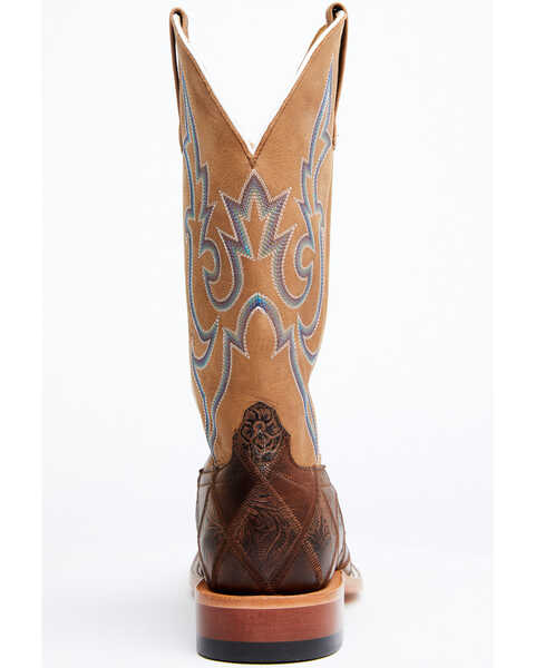 Image #5 - Horse Power Men's Patchwork Western Boots - Broad Square Toe, Brown, hi-res