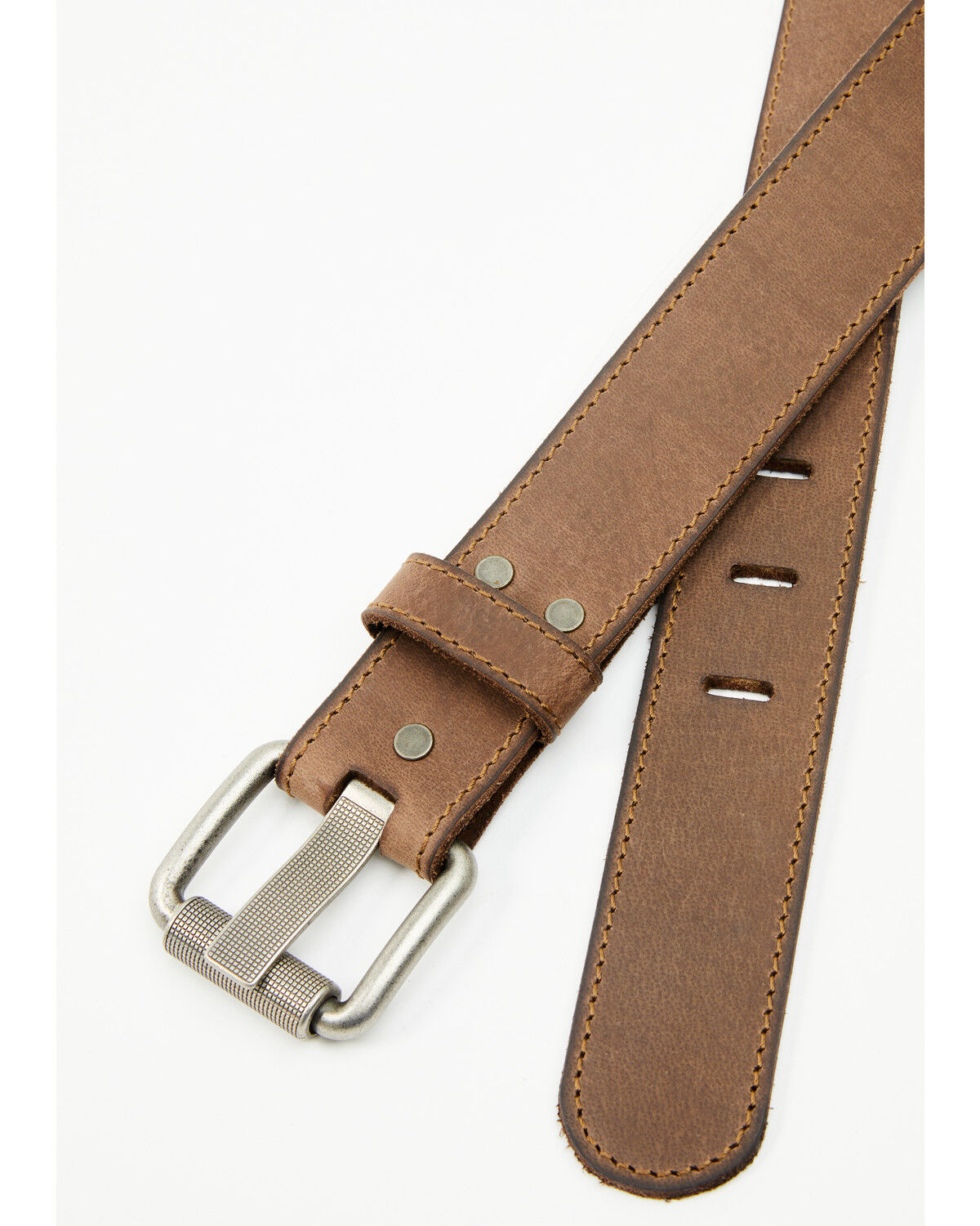 Image #2 - Hawx Men's Dalton Textured Leather Work Belt, Brown, hi-res