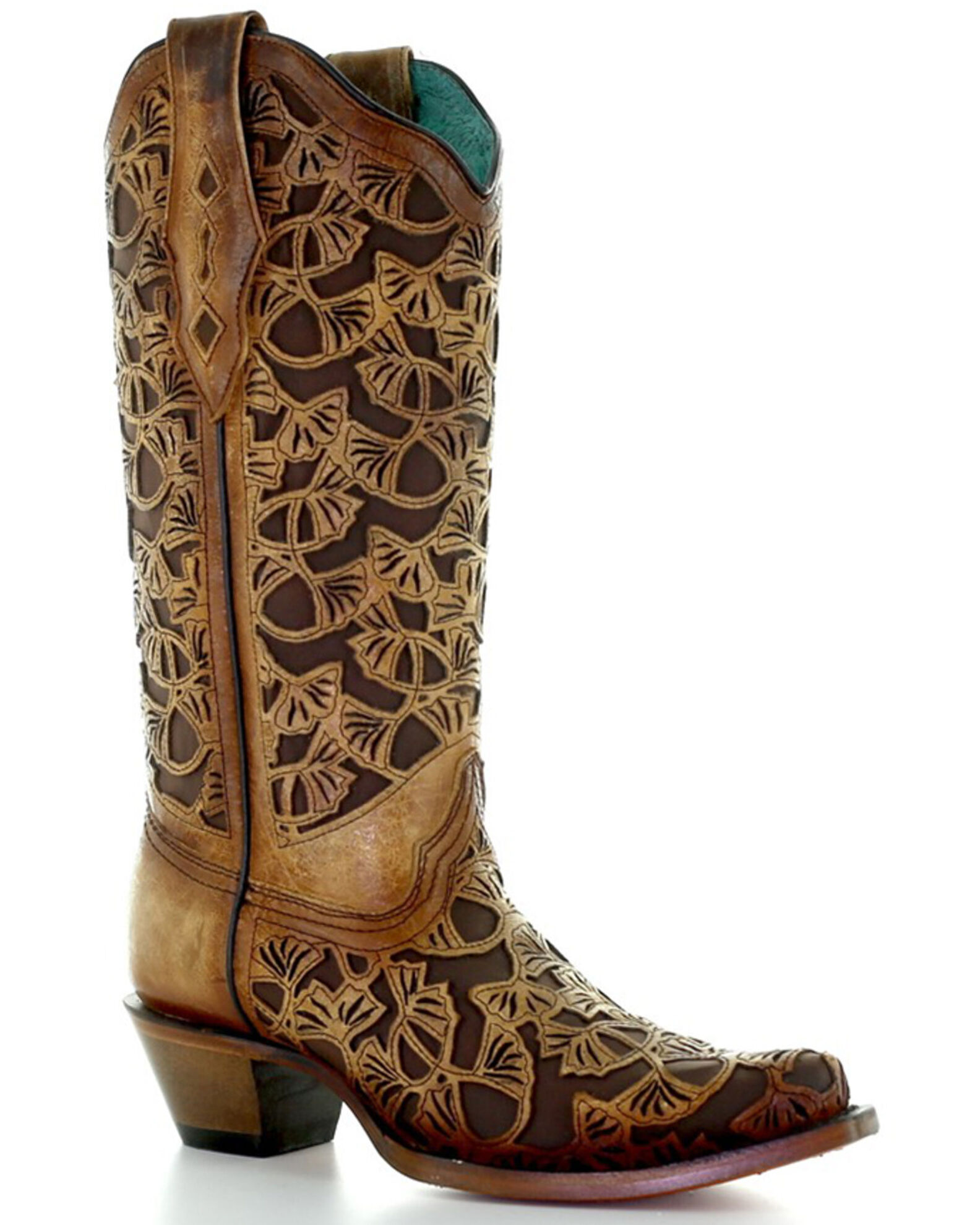 Product Name Corral Women s Floral Inlay Western Boots Snip Toe