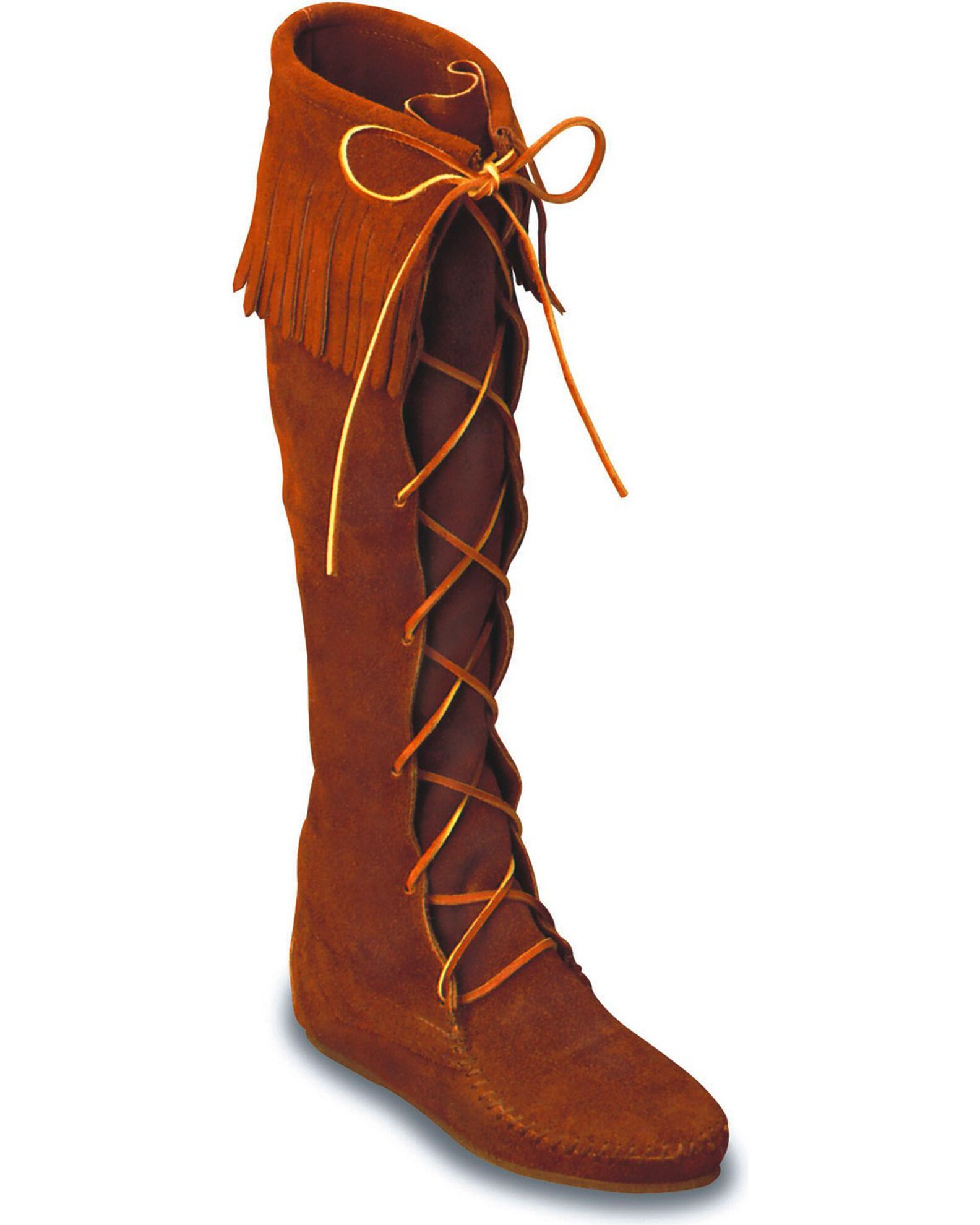 Minnetonka fringe boots wide calf on sale