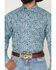 Image #3 - Ariat Men's Phelps Floral Paisley Long Sleeve Button-Down Western Shirt, Blue, hi-res