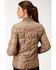 Image #2 - Roper Women's Brown Poly Window Pane Quilted Jacket, Brown, hi-res