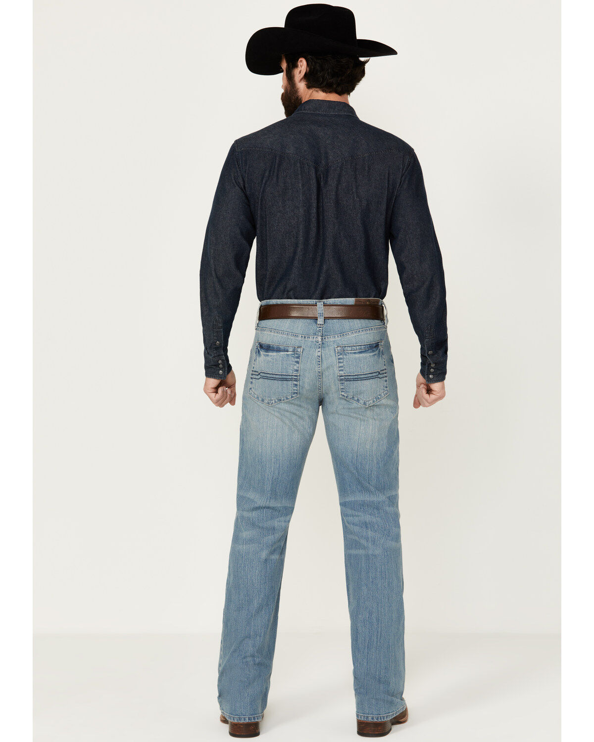 Image #3 - Cody James Men's Hamshackle Light Wash Relaxed Bootcut Stretch Denim Jeans, Blue, hi-res