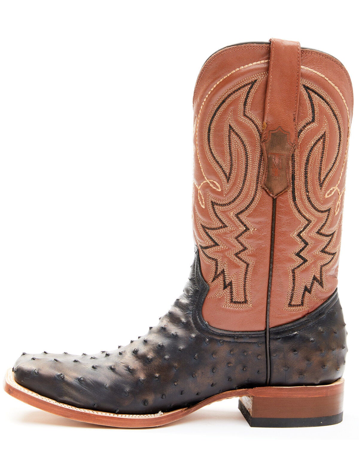 imitation ostrich boots