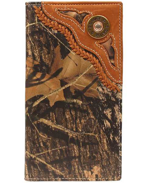 Nocona Men's 12 Gauge Camo Checkbook Wallet, Camouflage, hi-res