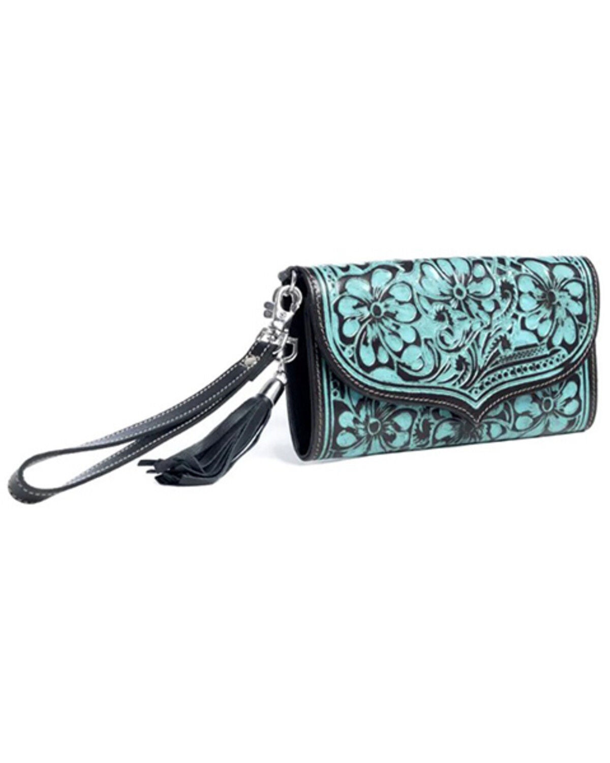 Myra Bag Women's Pinetop Canyon Deluxe Wallet, Turquoise, hi-res