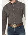 Image #3 - Cinch Men's Solid Long Sleeve Snap Performance Western Shirt, Charcoal, hi-res