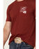 RANK 45 Men's Graphic Western T-Shirt, Burgundy, hi-res
