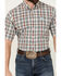 Image #3 - Cinch Men's Plaid Print Short Sleeve Button-Down Western Shirt, Grey, hi-res