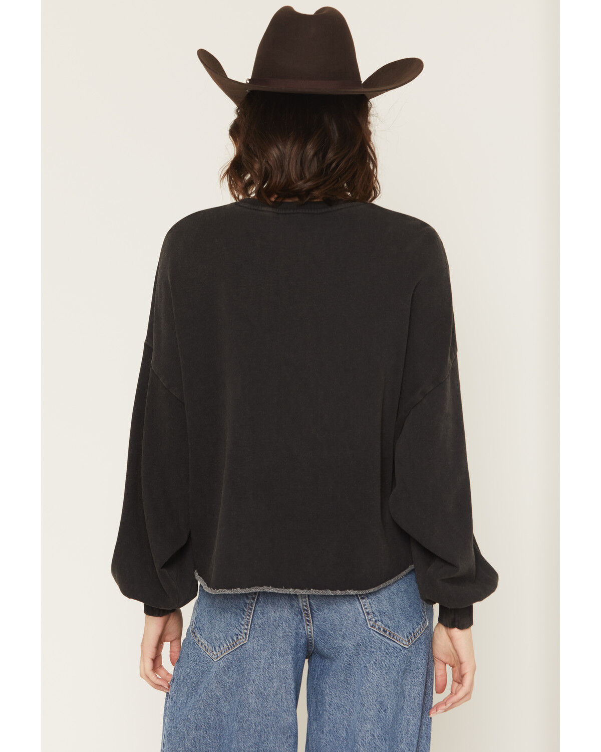 Image #4 - Rock & Roll Denim Women's Embroidered Bootstitch Crewneck, Black, hi-res