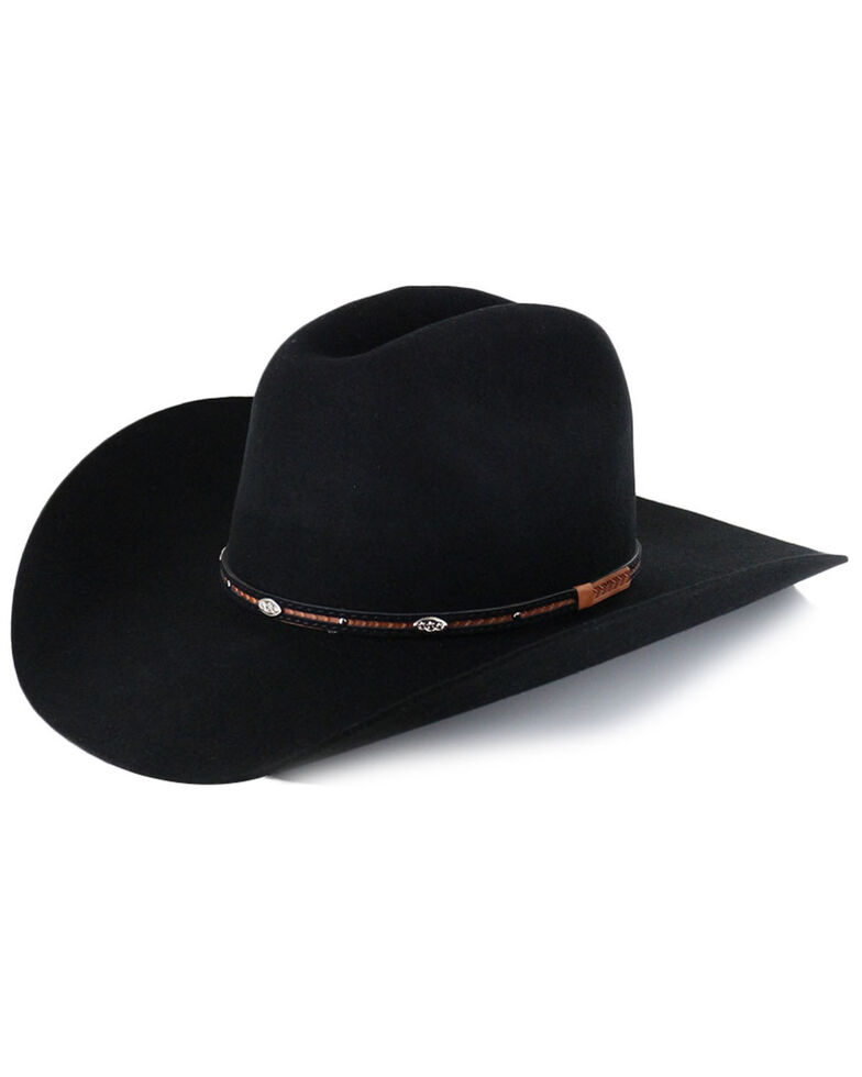 Cody James® Men's Lamarie Pro Rodeo Brim Wool Hat, Black, hi-res