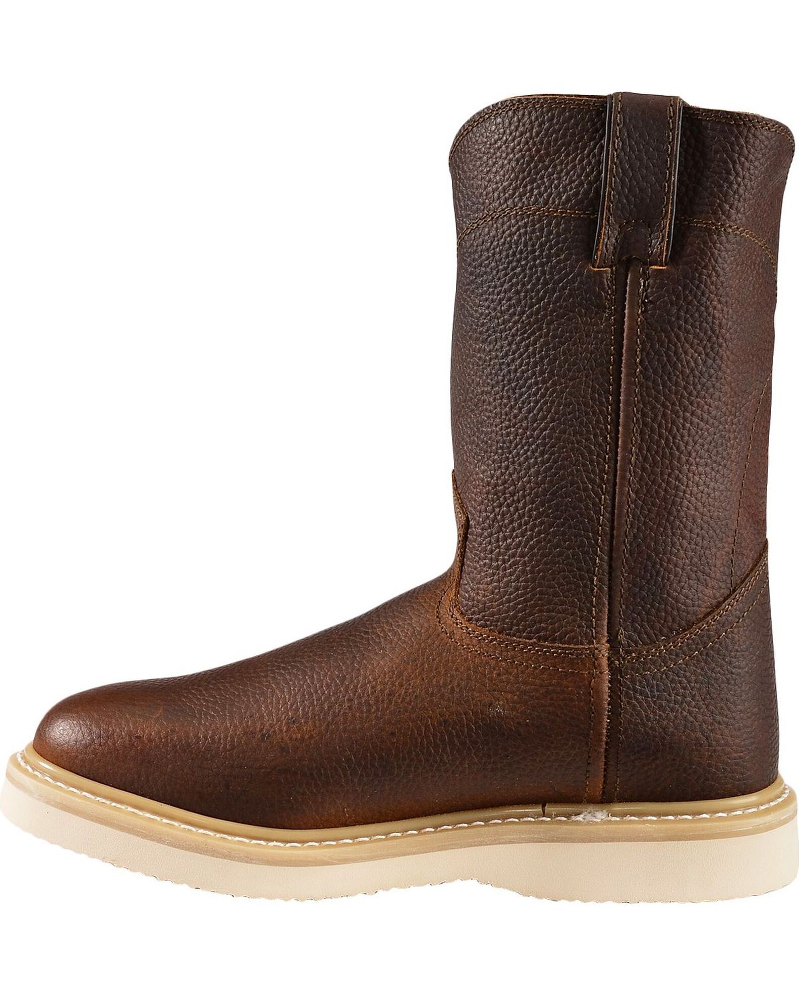 Image #3 - Justin Men's Axe Electrical Hazard Light Duty Pull On Work Boots - Soft Toe, Tan, hi-res