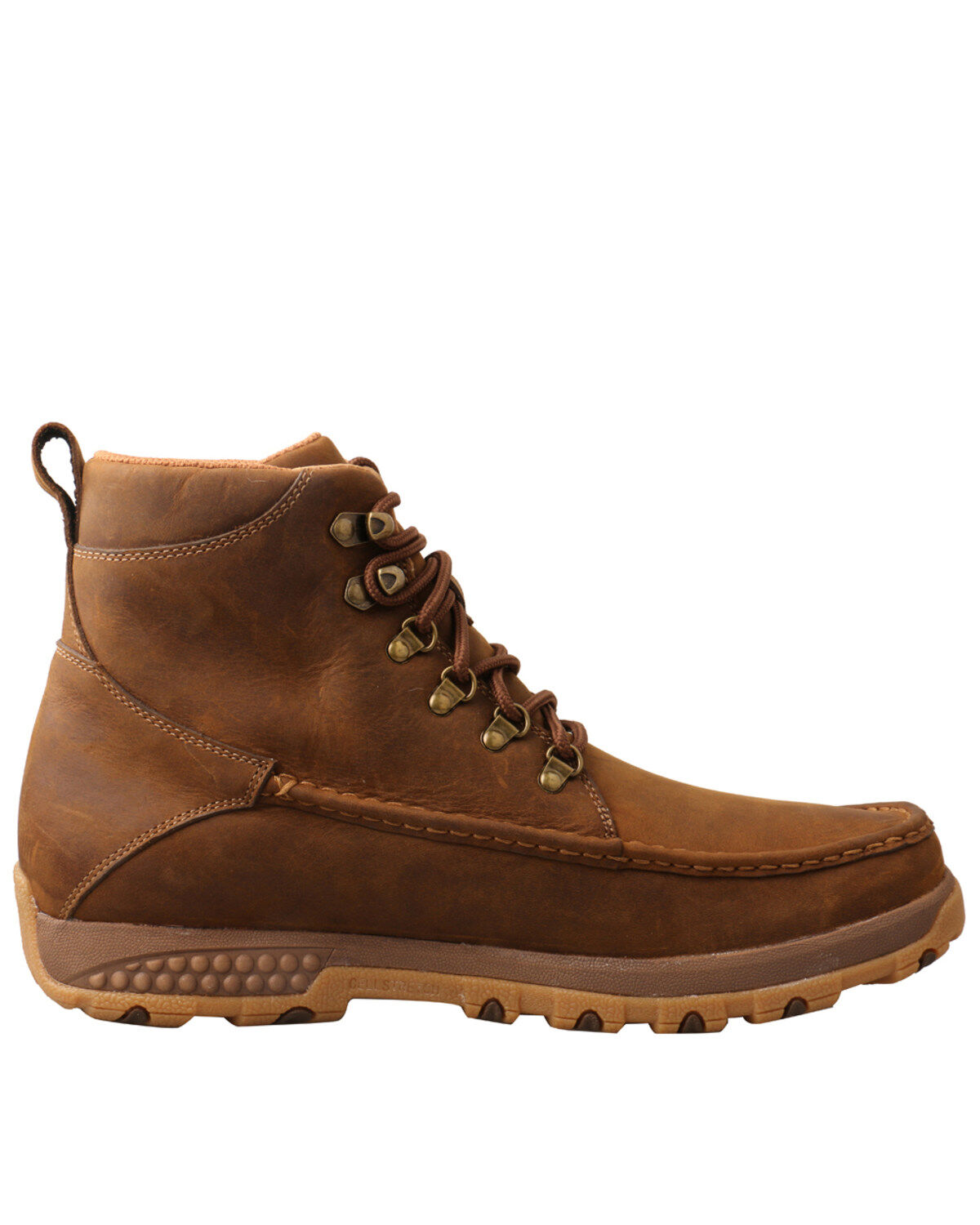 Image #2 - Twisted X Men's 6" Driving Moc Hiker Boots - Moc Toe, Brown, hi-res