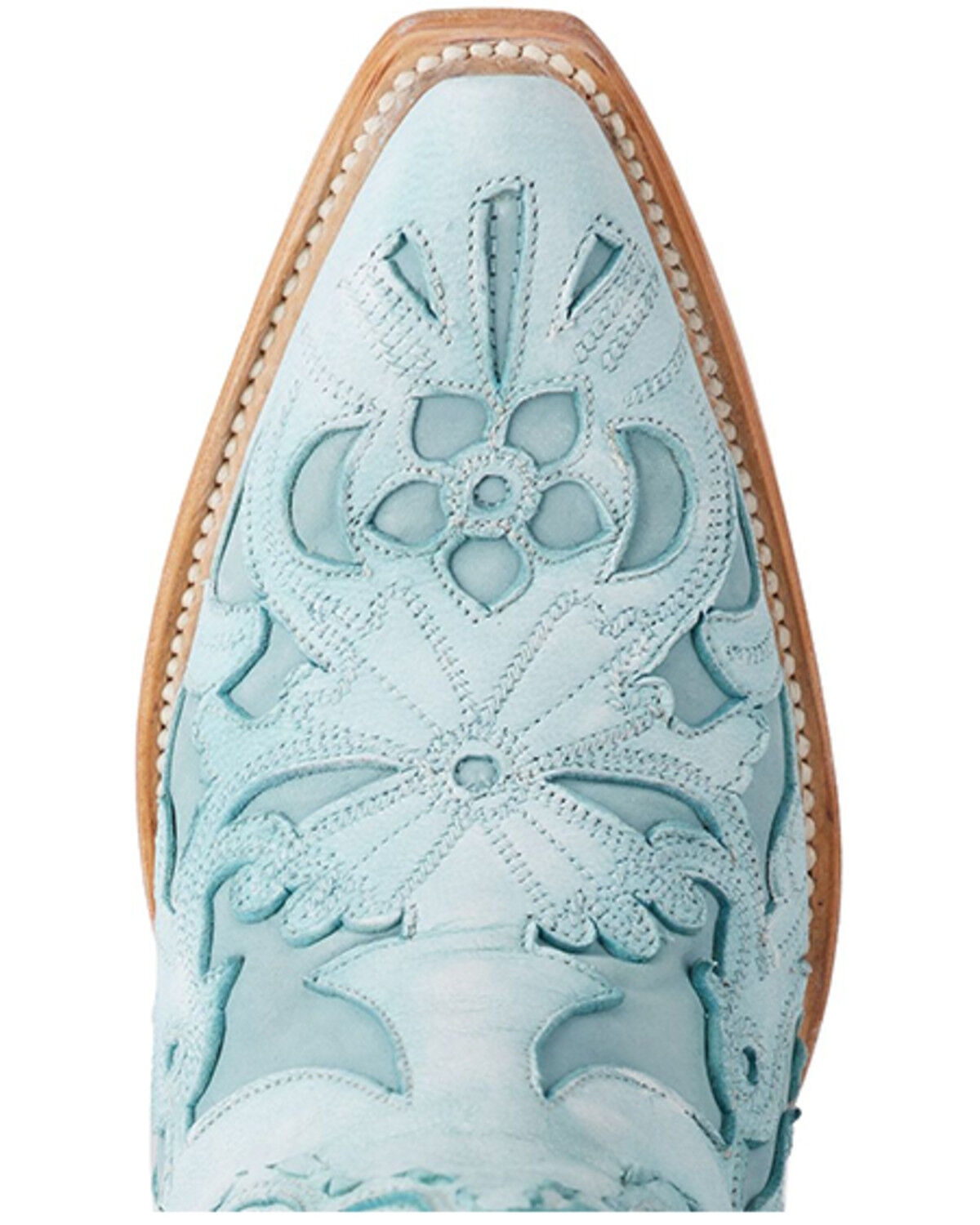 Image #6 - Lane Women's Robin Outlay Western Booties - Snip Toe, Blue, hi-res