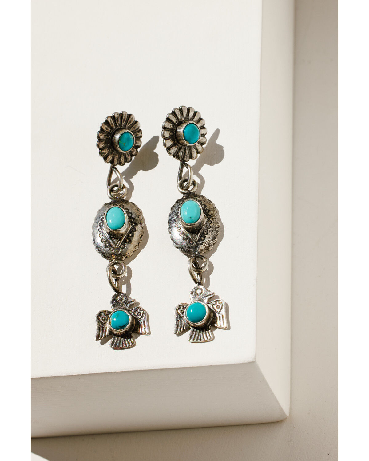Image #1 - Broken Arrow Jewelry Women's Thunderbird Earrings, Silver, hi-res