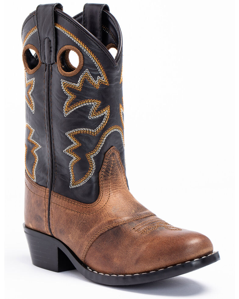 Cody James Boys' Black & Brown Western Boots - Round Toe, Brown, hi-res