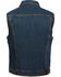 Image #2 - Milwaukee Leather Men's Snap Front Denim Vest with Shirt Collar, Blue, hi-res