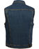 Milwaukee Leather Men's Snap Front Denim Vest w/ Shirt Collar , Blue, hi-res
