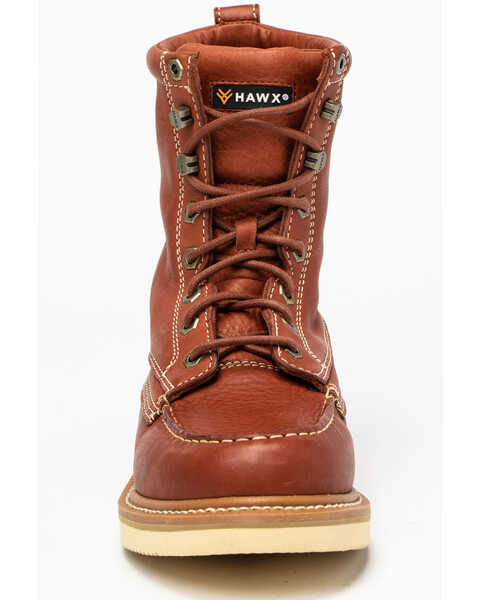 Image #4 - Hawx Men's Lacer Wedge Work Boots - Soft Toe, Brown, hi-res
