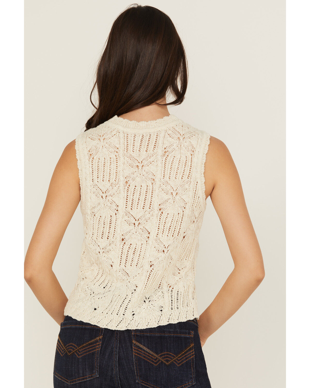 Product Name:  Shyanne Women's Tie-Front Crochet Sweater Vest