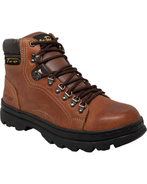 Ad Tec Men's Crazy Horse Leather 6" Work Boots, Brown, hi-res