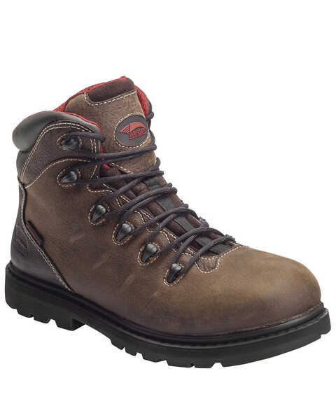 Avenger Men's Waterproof Lace-Up Work Boots - Soft Toe, Brown, hi-res