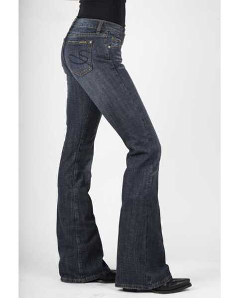 Image #4 - Stetson Women's 816 Classic Dark Wash Slim Fit Low Rise Bootcut Jeans, , hi-res