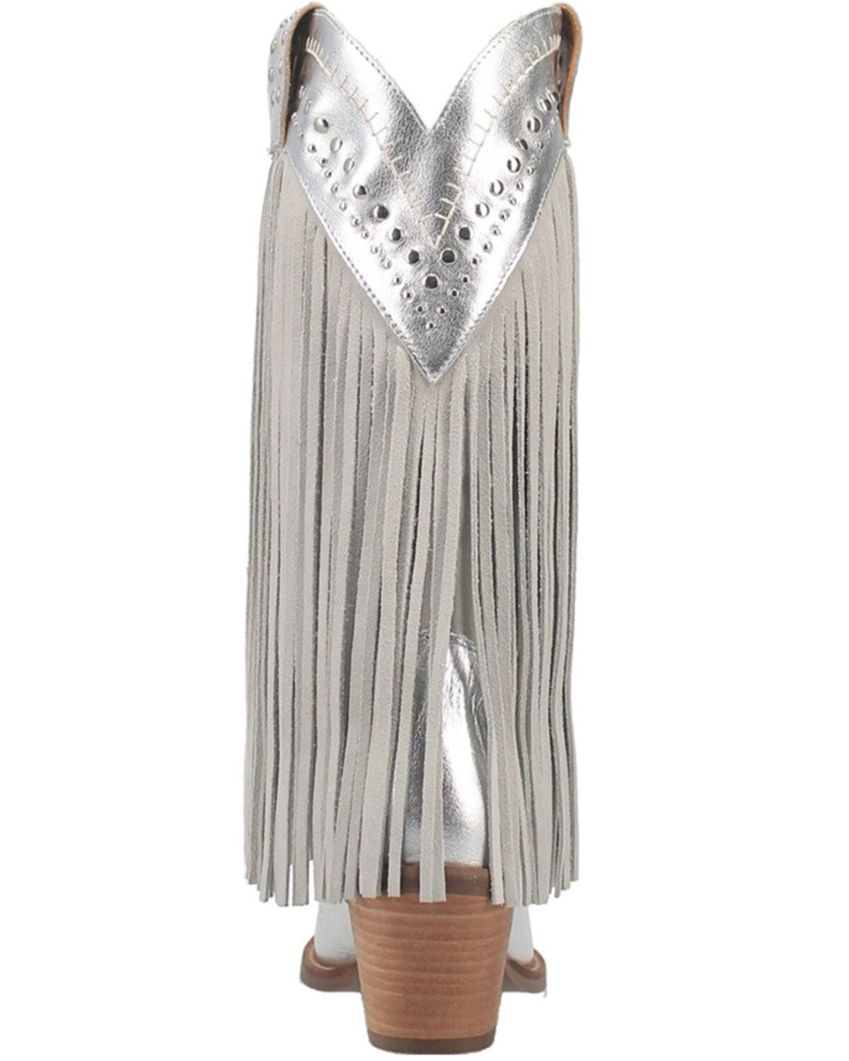 Image #5 - Dingo Women's Gypsy Studded Fringe Tall Western Boots - Snip Toe, , hi-res