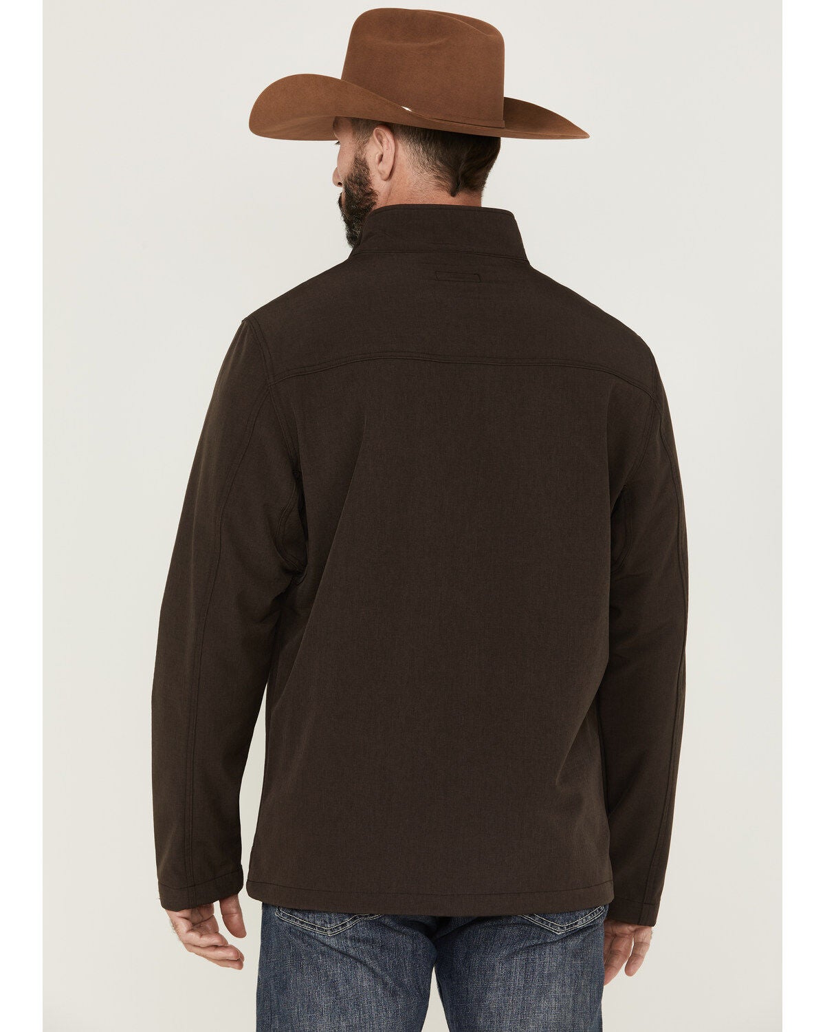 Image #4 - RANK 45&reg; Men's Rodeo Southwestern Logo Sleeve Zip-Front Softshell Jacket, , hi-res