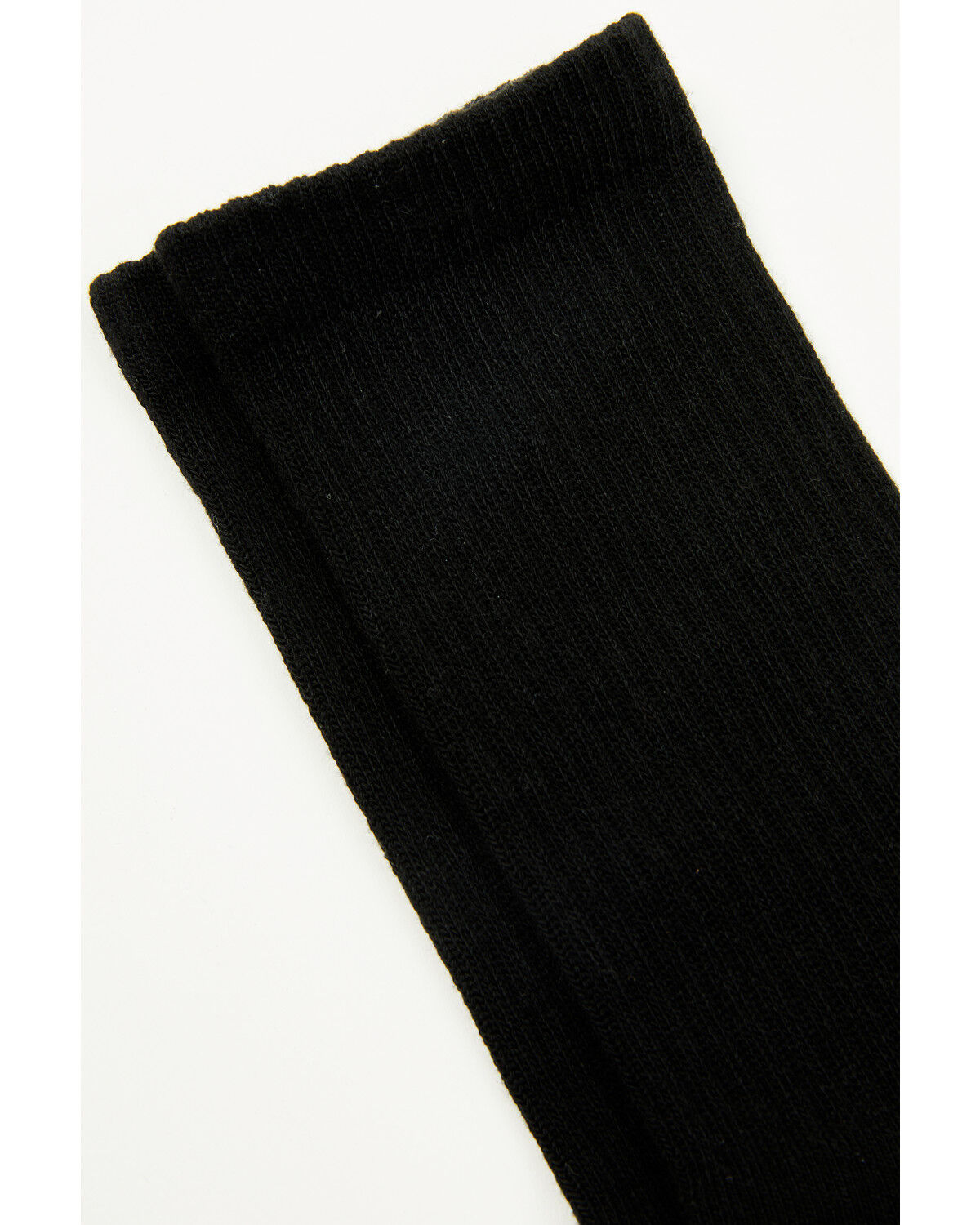 Image #2 - Boot Barn Women's Basic Crew Socks - 3 Pack, Black, hi-res