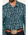 Image #3 - Rock & Roll Denim Men's Paisley Print Long Sleeve Snap Stretch Western Shirt, Teal, hi-res