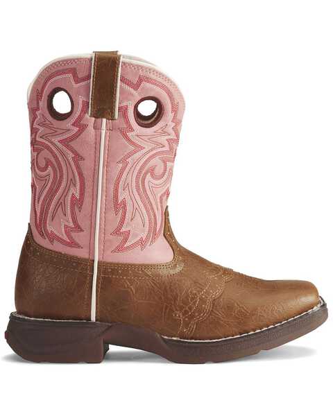 Image #2 - Durango Girls' Western Boots - Square Toe, Tan, hi-res