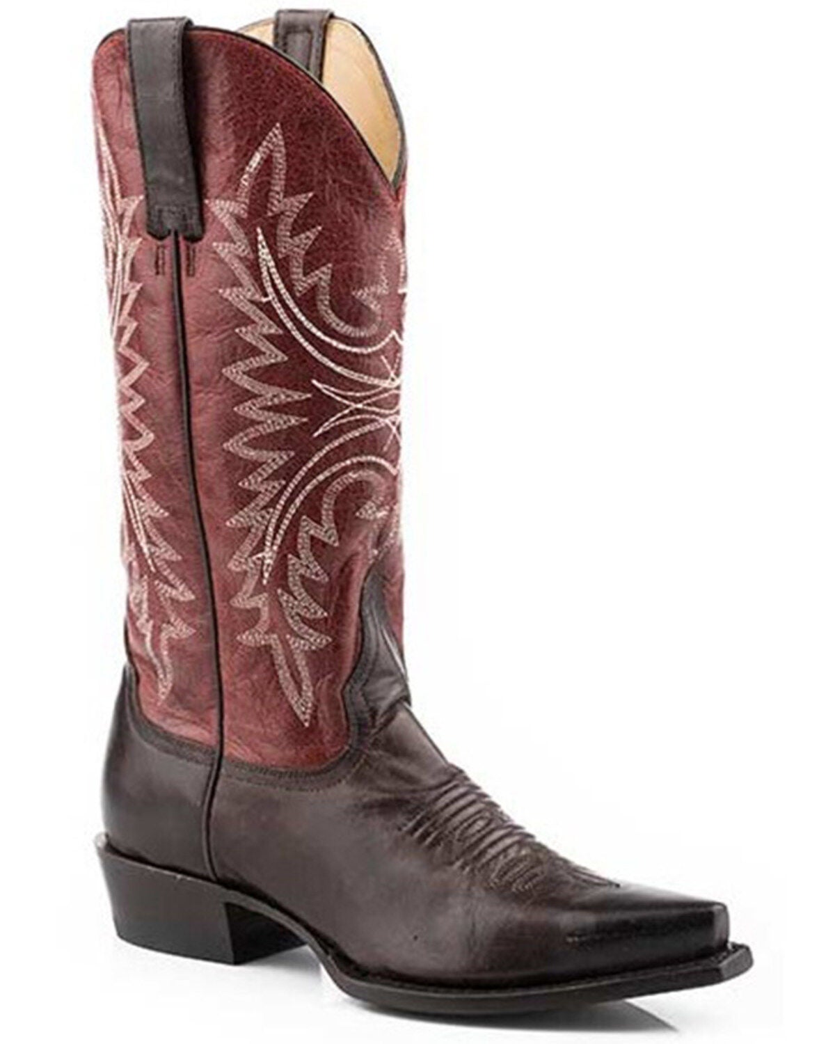 Stetson Women's Freya Western Boots - Snip Toe, Red, hi-res