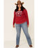 Image #2 - White Label by Panhandle Women's Red Rodeo City Tour Fringe Tee - Plus, , hi-res