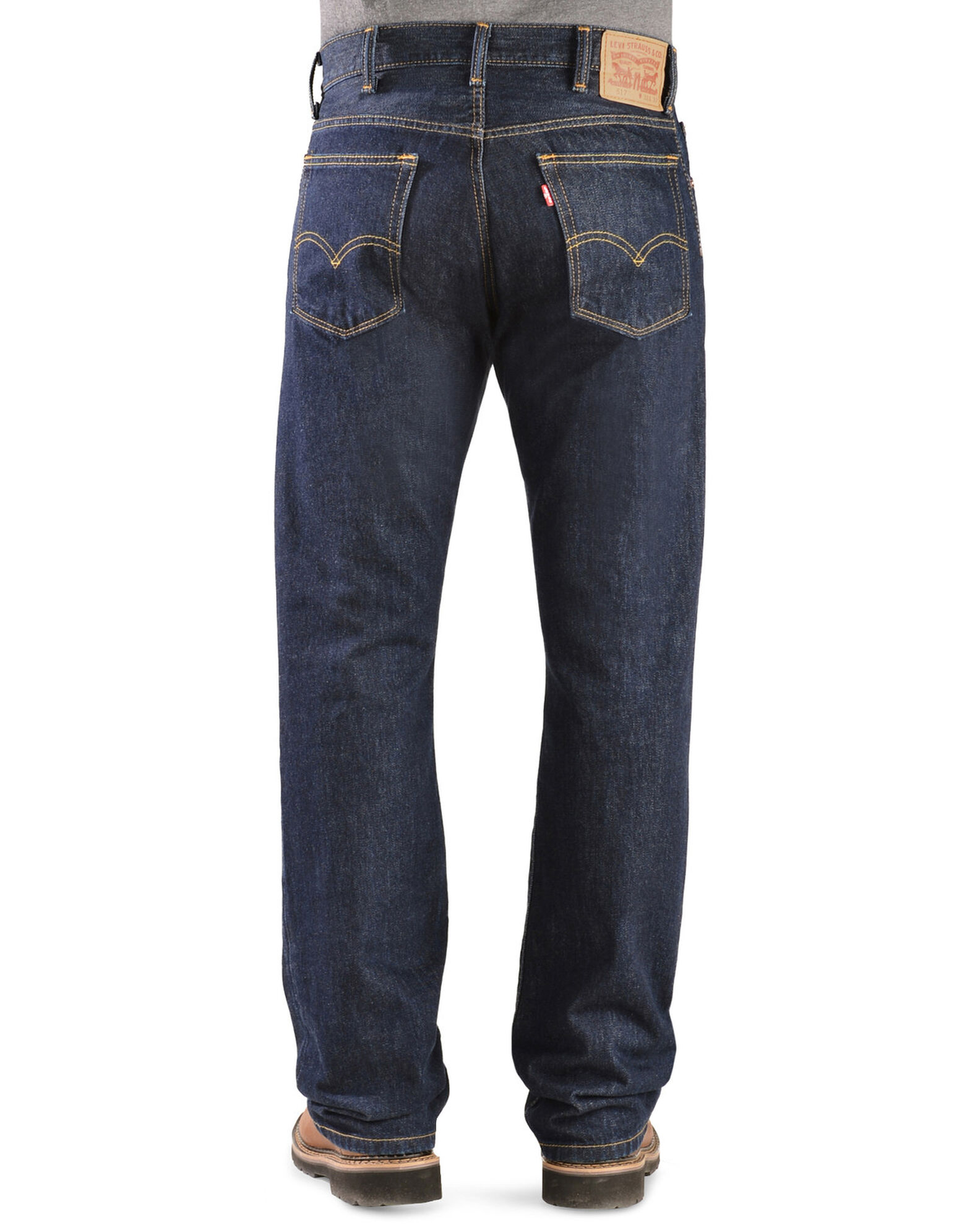 Levi's Men's 517 Heavyweight Rinsed Slim Bootcut Jeans | Boot Barn