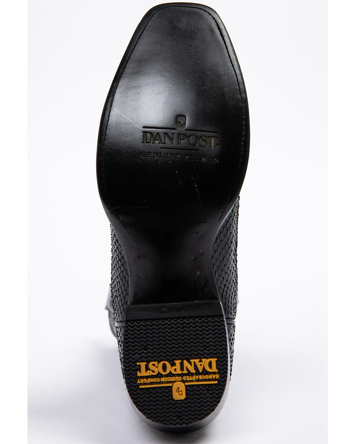 Black Python Cowboy Boots - Square Toe