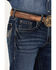 Image #2 - Rock 47 by Wrangler Men's Cowboy Kiss Dark Wash Slim Straight Stretch Denim Jeans, Dark Wash, hi-res