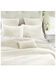 HiEnd Accents Vintage White Stonewashed Cotton & Velvet 3-Piece Full/Queen Quilt Set , Off White, hi-res