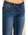 Image #5 - Shyanne Women's Dark Wash Aztec Mock Flap Bootcut Jeans, , hi-res