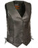 Milwaukee Leather Women's Braided Side Lace Vest - 3X, Black, hi-res