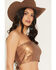 Image #2 - Blue B Women's Faux Leather Buckle Strap Bustier, Brown, hi-res