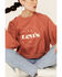Levi's Women's Mauve Circle Logo Pullover Sweatshirt , Mauve, hi-res