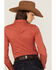 Image #3 - RANK 45® Women's Vented Performance Outdoor Long Sleeve Snap Western Shirt, Brick Red, hi-res