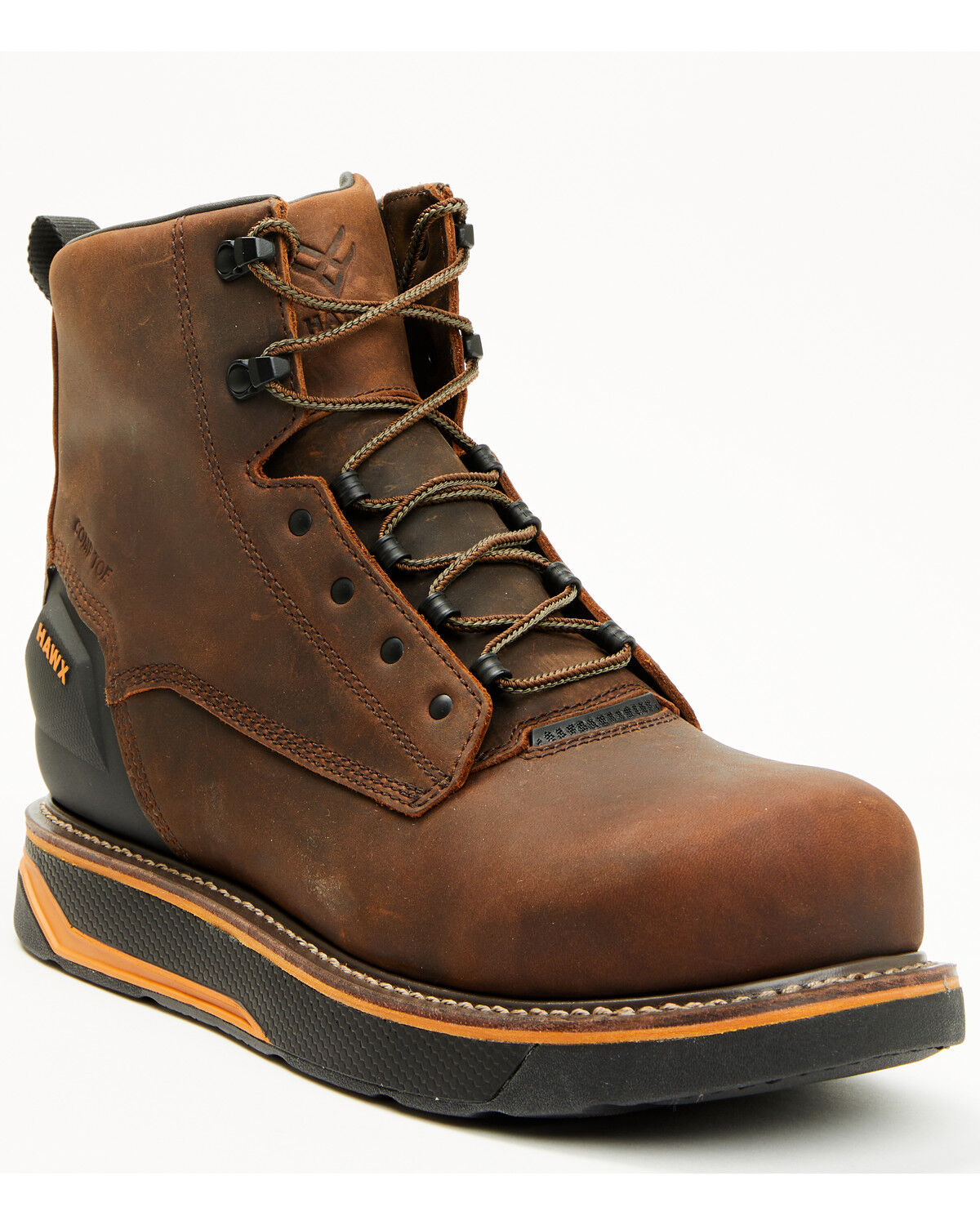 Image #1 - Hawx Men's 6" Airflow Heat Transfer System Paver Work Boots - Composite Toe, Dark Brown, hi-res