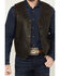 Image #3 - Cody James Men's Durango Button-Down Faux Leather Vest, Brown, hi-res
